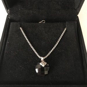 David Yurman Black Onyx with diamond necklace